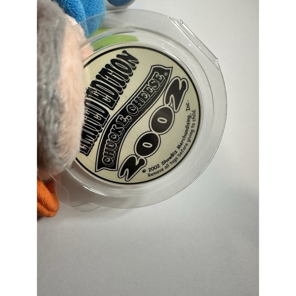 Vintage Chuck E Cheese 2002 Limited Edition Surfer Chuck E 11" Plush Mouse Doll - Picture 6 of 9